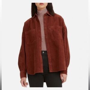 Levi’s Corduroy Elliot Utility Shirt in Fired Brick